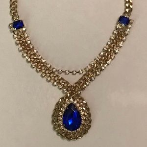Saphire/Gold Blue Necklace